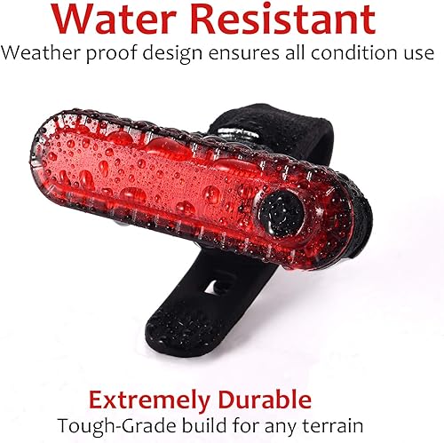 Miniatura 5 de Luz LED recargable por USB, 4 unidades, luz trasera y delantera para bicicleta, impermeable, faro delantero y trasero, 4 cables USB incluidos