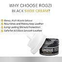 ROGZI Black Shoe Shine Kit: Premium Shoe Shine Brush & Deep Black Shoe Cream (60g) | Restores Faded Color, Hides Scuffs & Provides High Shine for Dress Shoes gallery image