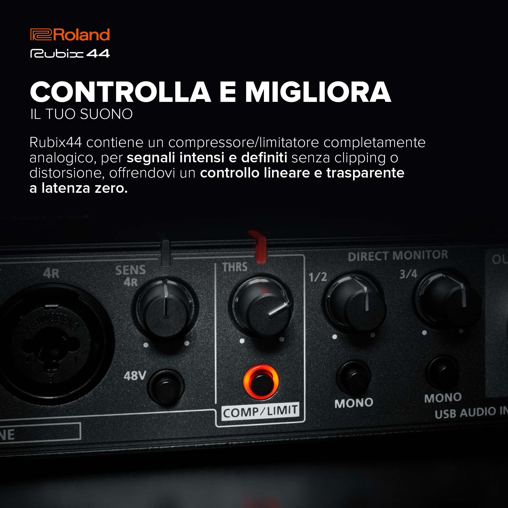Interfaccia audio USB Roland Rubix44 4-In/4-Out | Audio ad alta