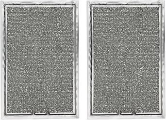 American Metal Filter for GE WB06X10359, RHF0503 Microwave Grease Filter, 5-1/16" x 7-5/8" x 3/32", Pack of 2