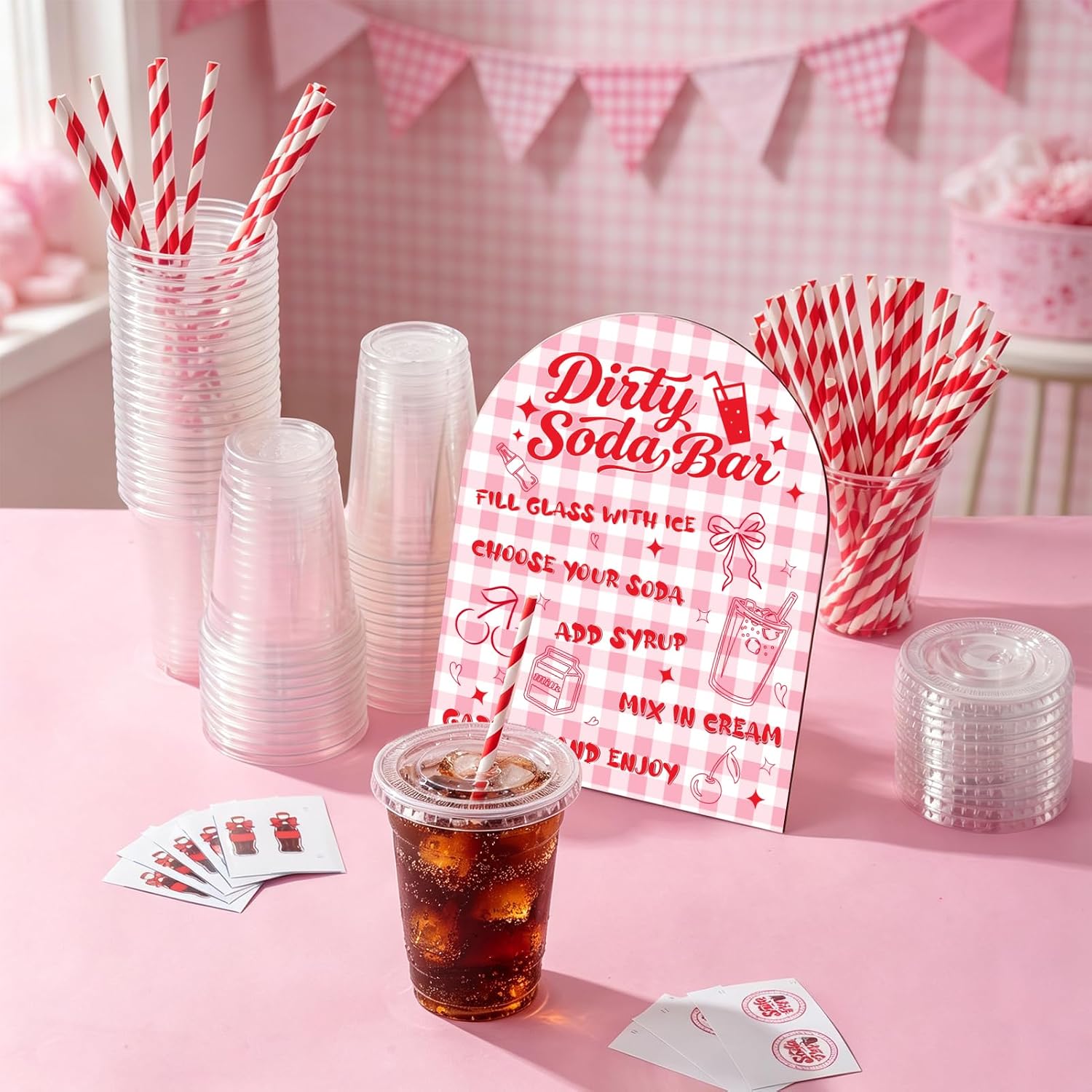 50 Pcs She's Ready to Pop Cups Baby Shower Decoration image 2