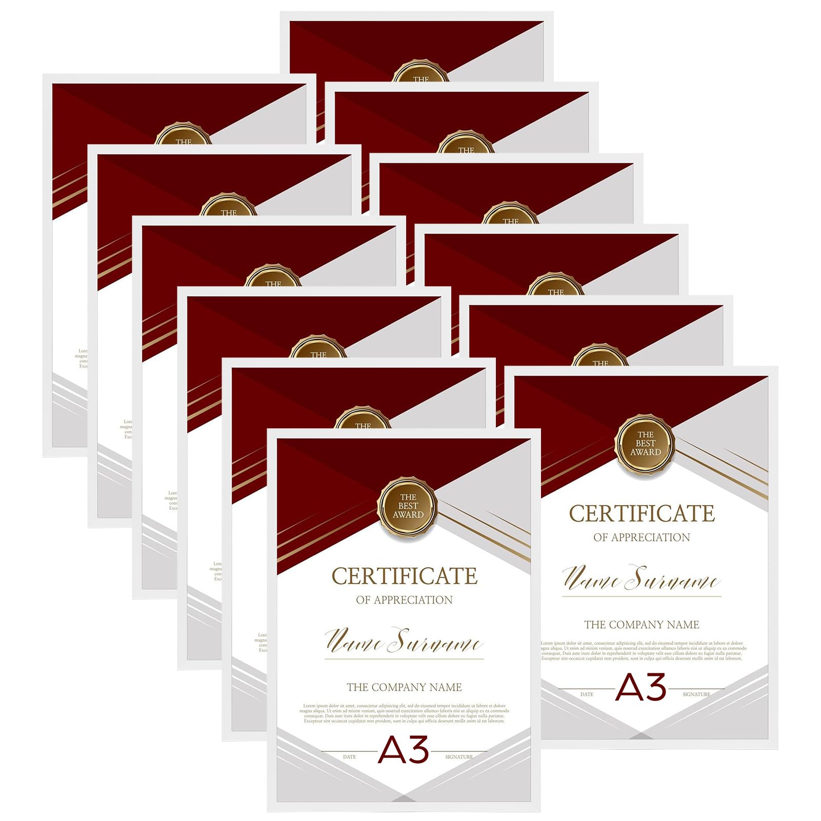 Giftgarden 12 Pack A3 Picture Frame, White A3 Photo Frame for Displaying Prints, Posters, Landscapes, Portraits, and Artwork โ image 1