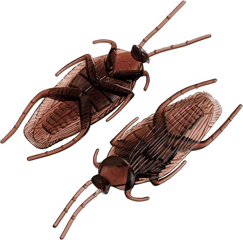 Miniatura 2 de Jucoan Paquete de 300 cucarachas falsas, insectos de cucarachas de plástico realistas, broma falsa simulada, regalo de broma de insectos para