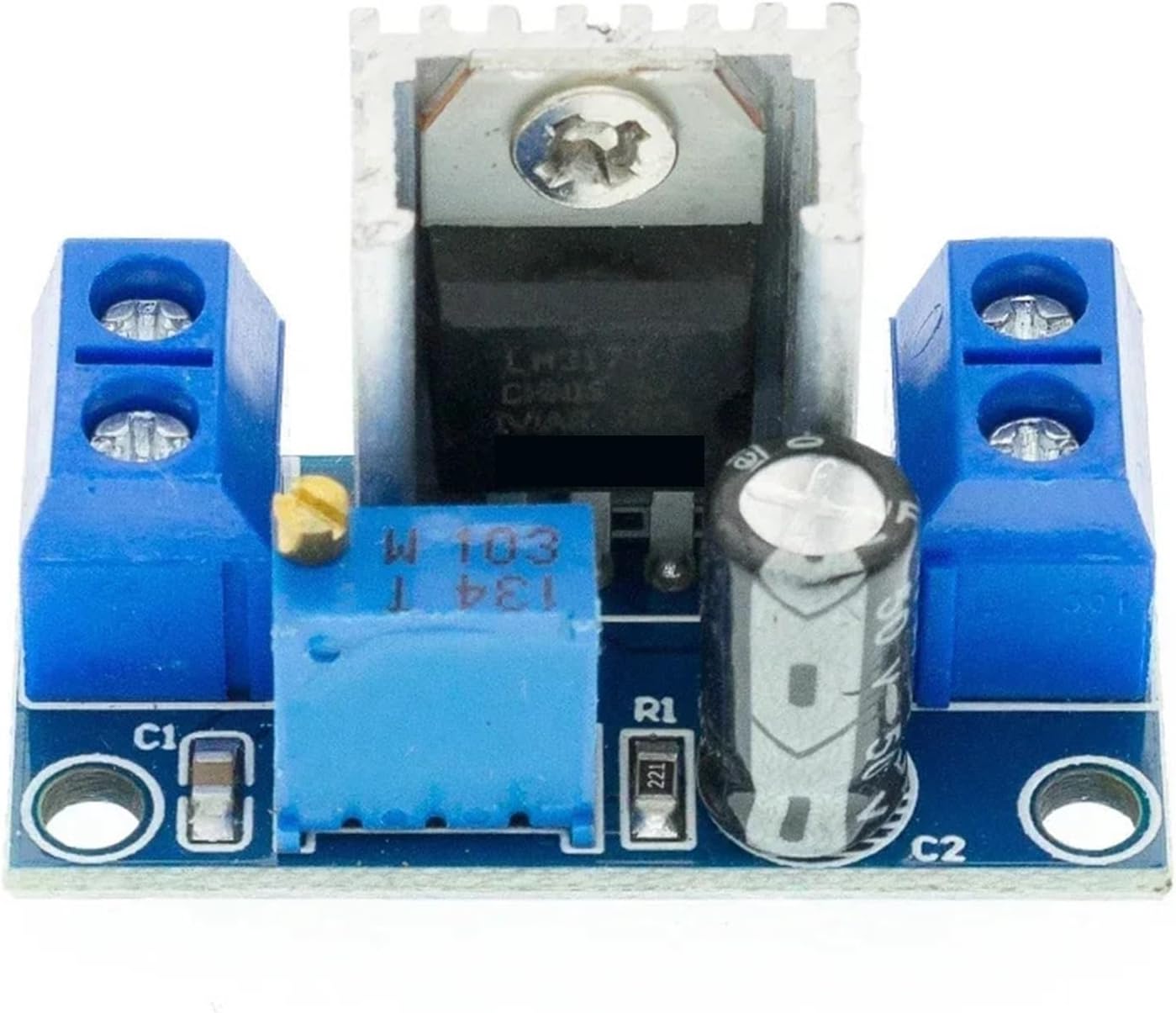 1/5/10pcs LM317 Adjustable Voltage Regulator Power Supply DC-DC Converter Buck Step Down Circuit Board Module Linear Regulator(1 SET)
