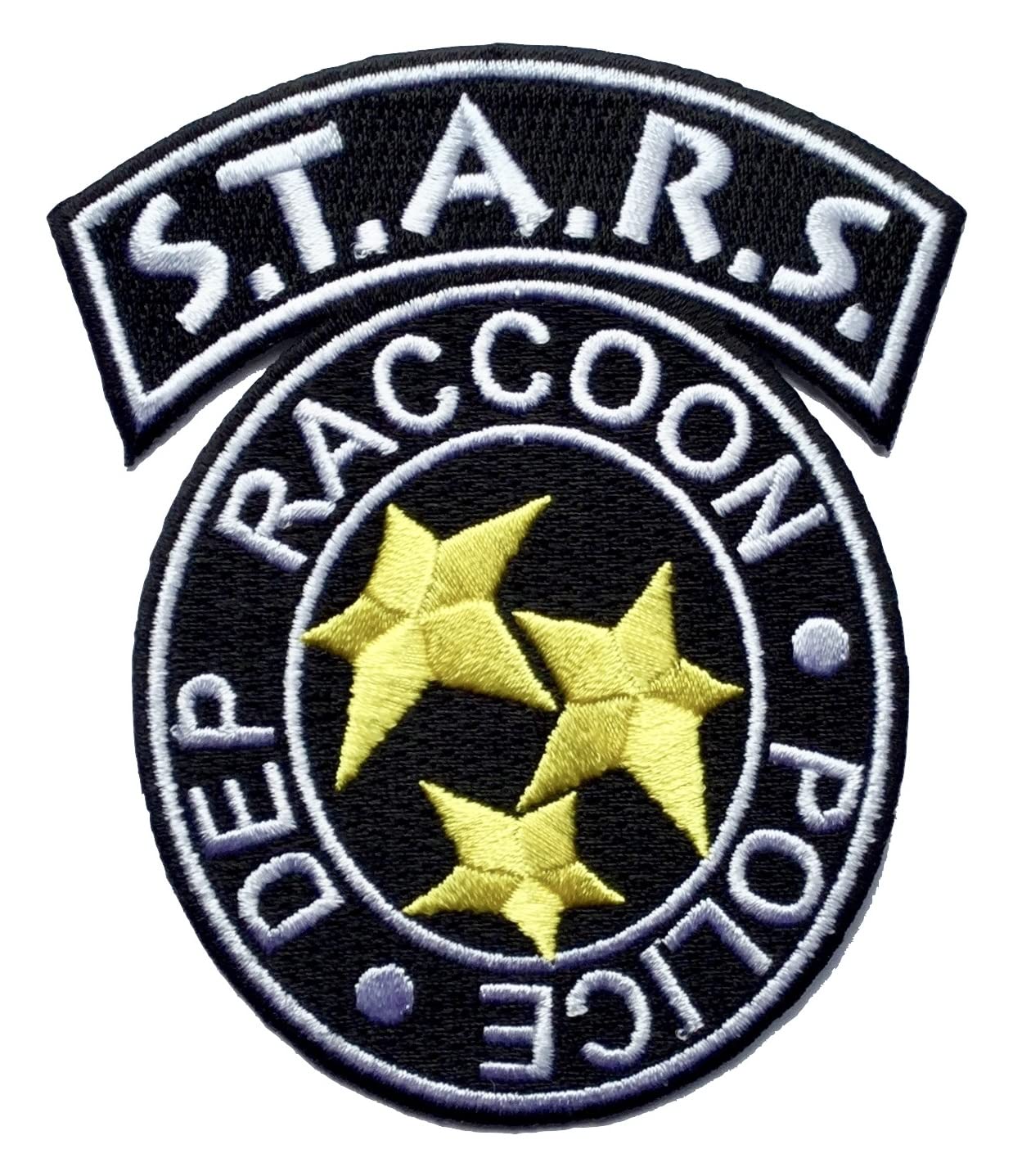 S.T.A.R.S. Raccoon City R.P.D. Iron on Embroidered Patch for Costume/Cosplay. Size 100mm x 85mm. Available in Colours Black or Blue. (Black)
