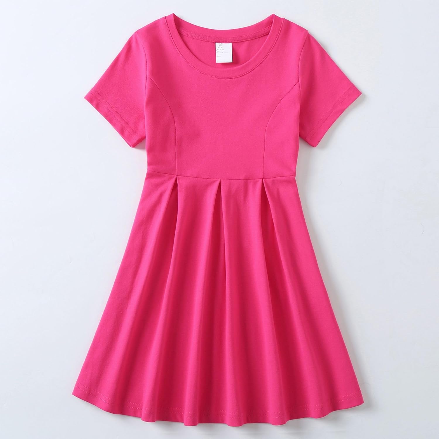 Girls Dresses with Pockets, Girl Skater Dress for Girls 3-14 Years,J.E Sterguard Cotton Short Sleeve Party Casual Clothes - Image 4