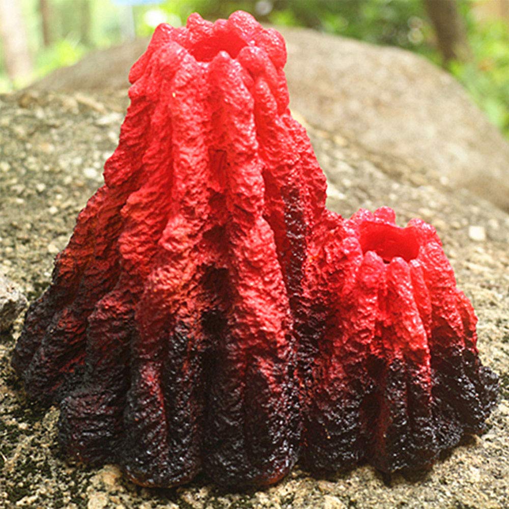 Volcano ornamento per acquario, decorazione per acquario, decorazione artificiale per acquario, decorazione paesaggio