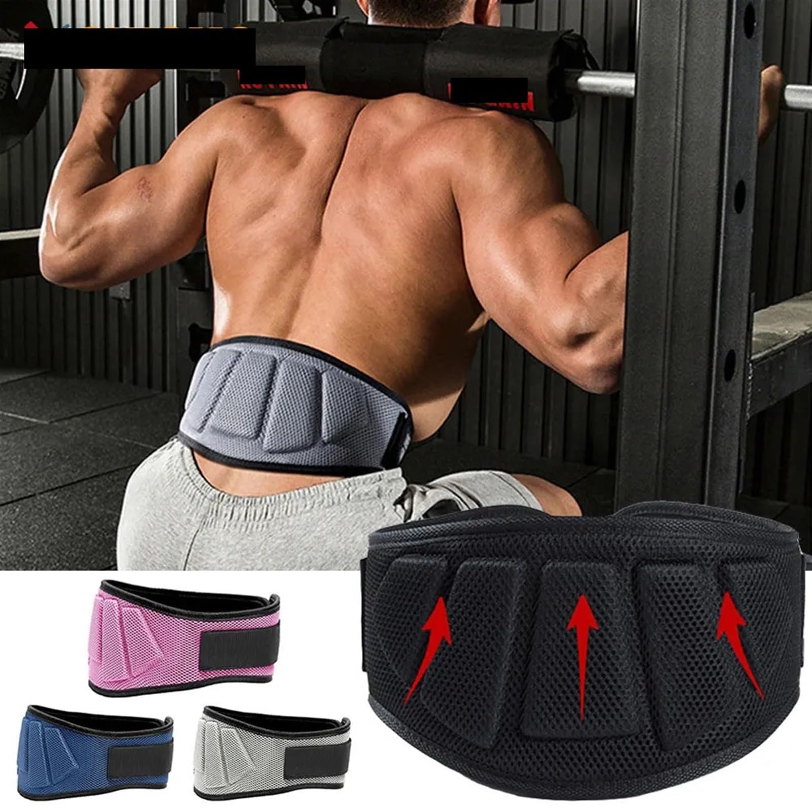 Sport Fitness Gewichtheben Taille Gürtel Gym Workout Lendenwirbelstütze, Powerlifting, Krafttraining, Kniebeugen, Gewichtheben GewichthebergüRtel