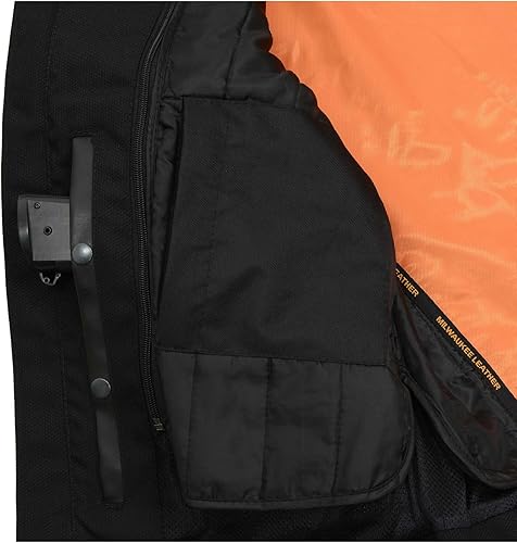 Miniatura 8 de Milwaukee Chaqueta de cuero para hombre Mpm1730 negro textil motocicleta para hombres