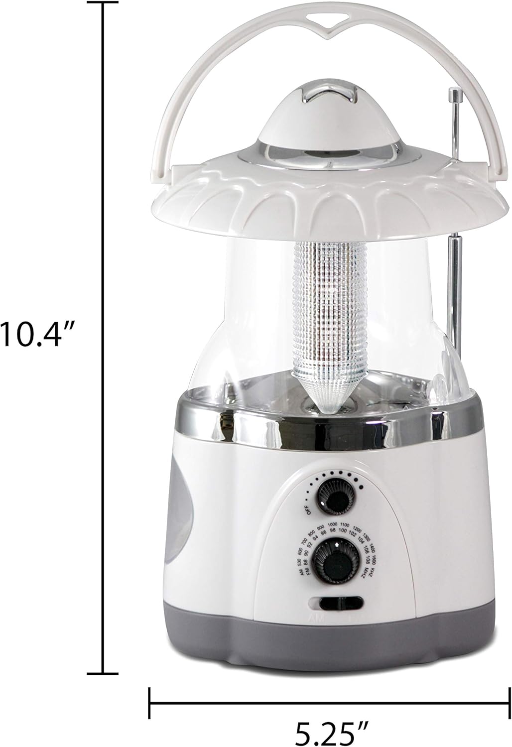 Northpoint 190507 12-Led Lantern With 4-Led Flashlight & Am/Fm Radio (Black)