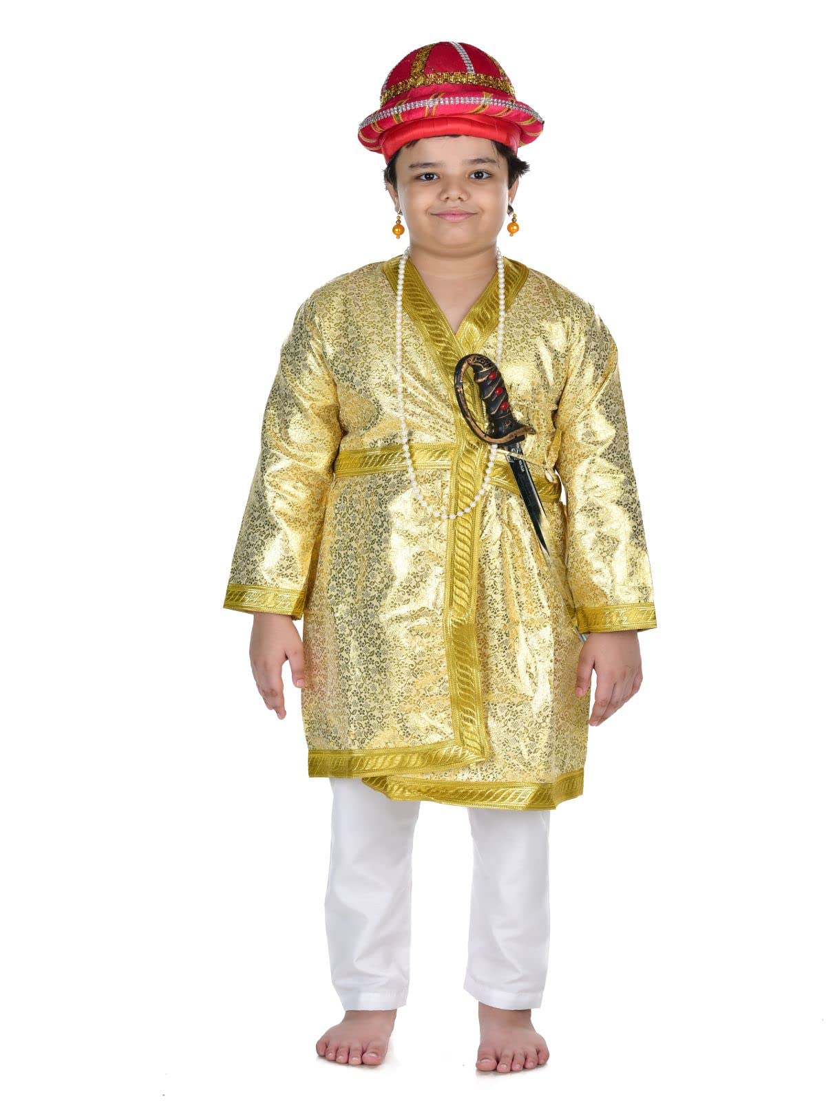 BookMyCostume Tipu Sultan Nana Saheb Indian King Kids Fancy Dress Costume for Boys & Men 8-10 Years