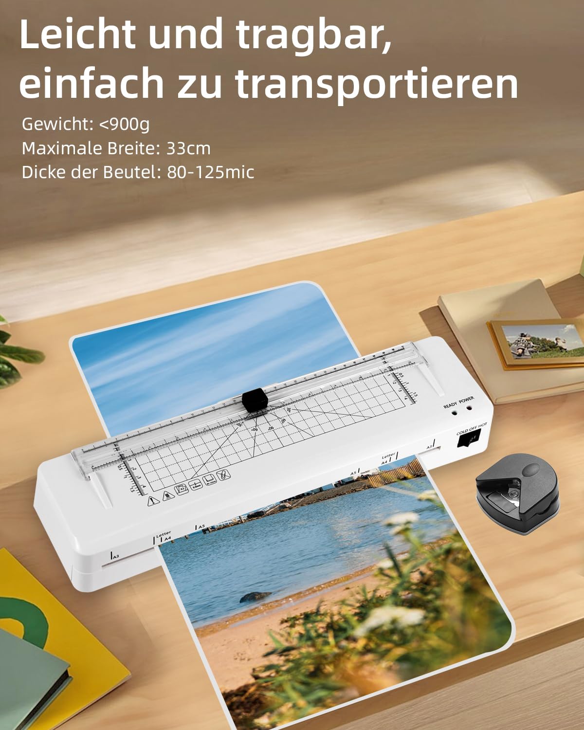 Laminiergerät, Laminiergerät A3 Laminiermaschinen mit Laminierfolien A3 A4 A5 A6 für den Heimgebrauch Büro Schule Fotos