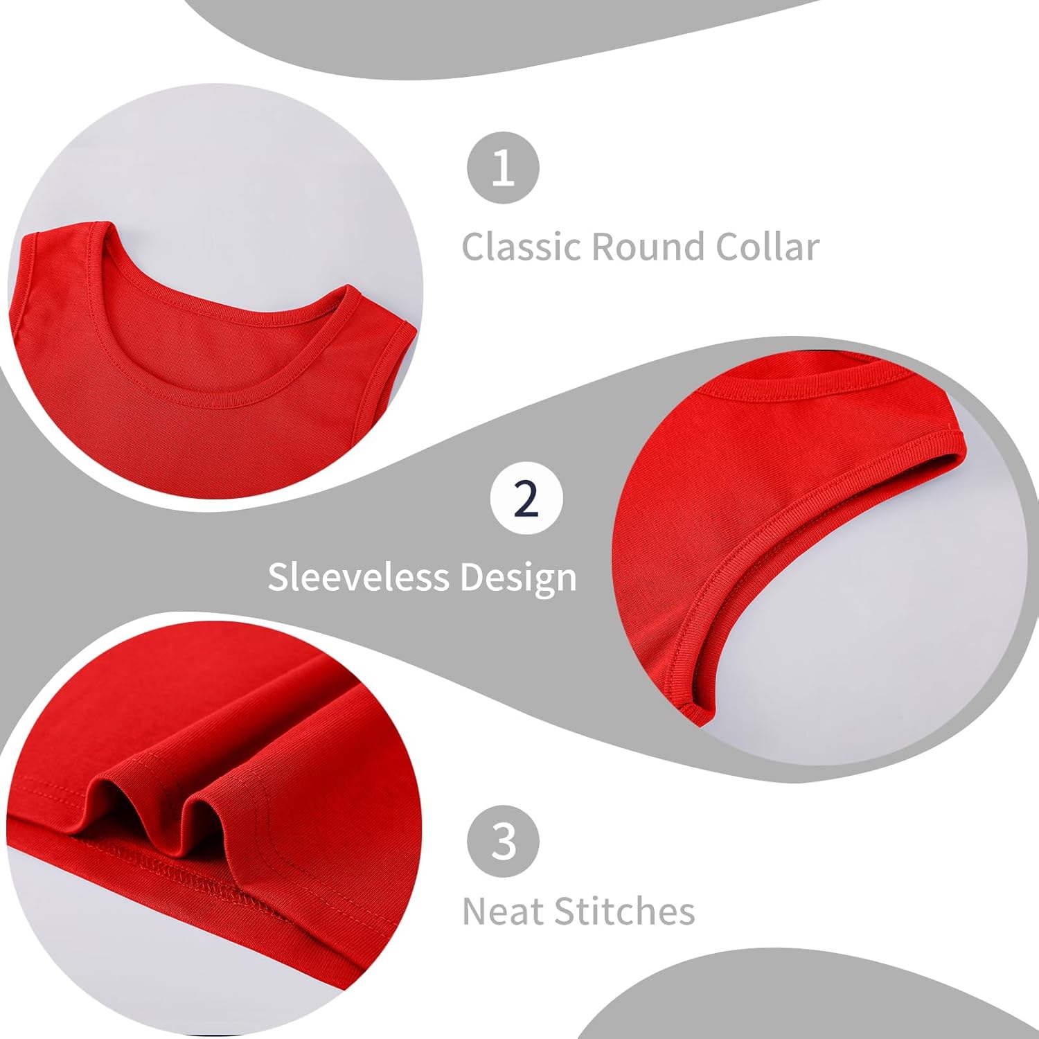 5 Pack Boys Tank Tops Cotton Undershirts Kids Sleeveless Crew Neck Tank Tops for Toddlers Youth(Age 2-16) - Image 4