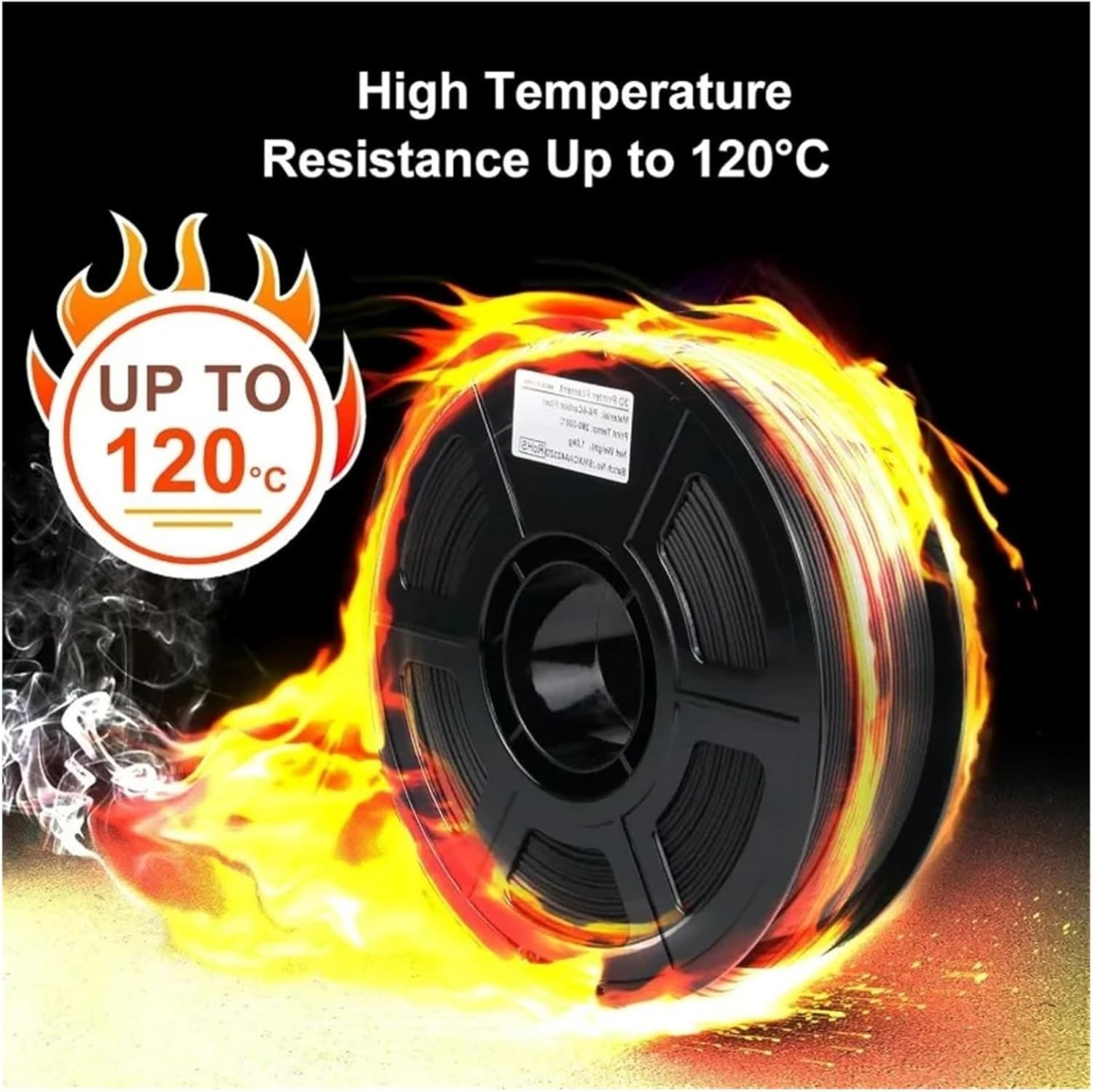 Carbon Fiber PA6 Filament 1.75mm - Wear & High Strength PA6-CF Nylon Filament (1kg/250g) for 3D Printers(PA6 Carbon Fiber 1kg)