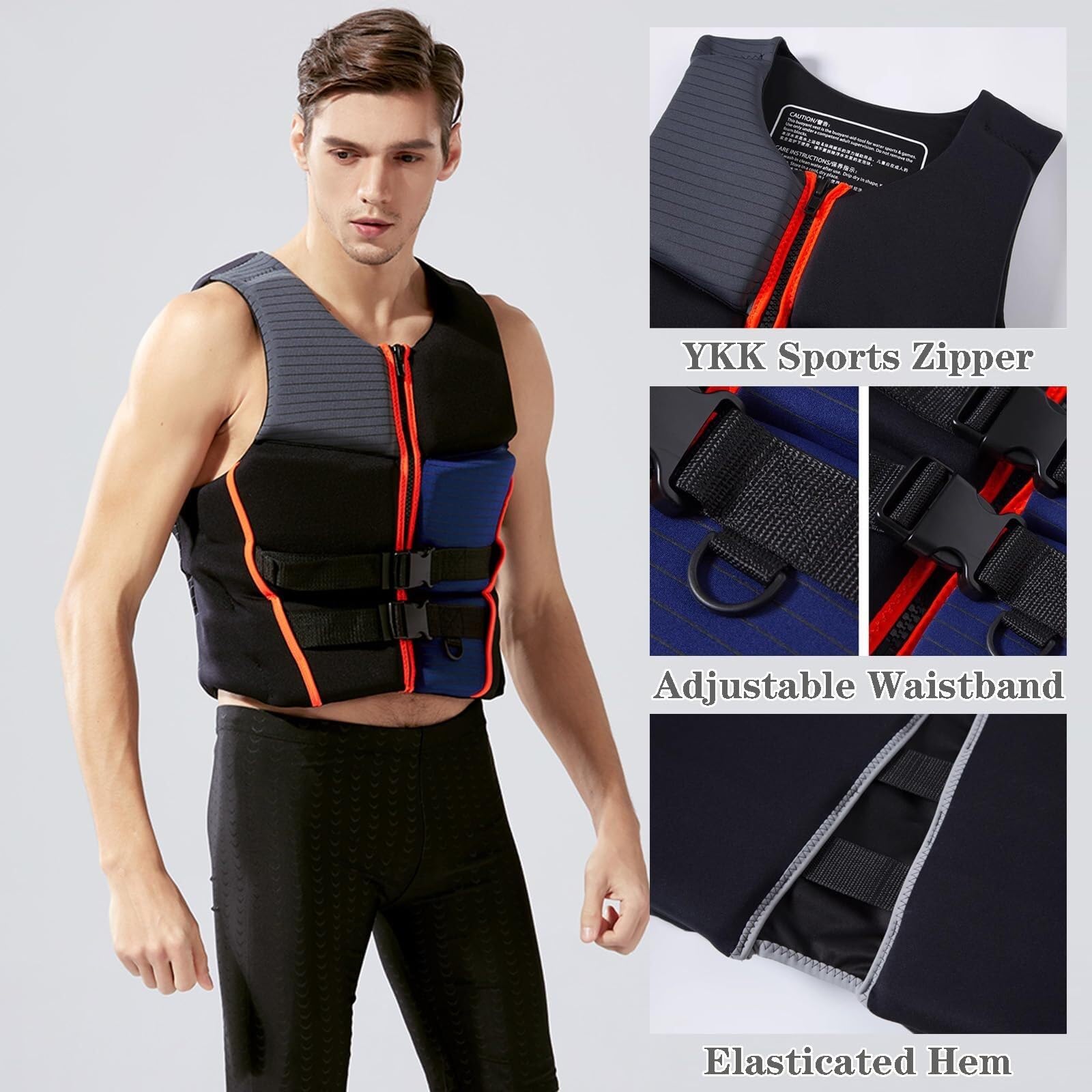 Neopren-Surfjacke mit Verstellbaren Trägern for den Wassersport