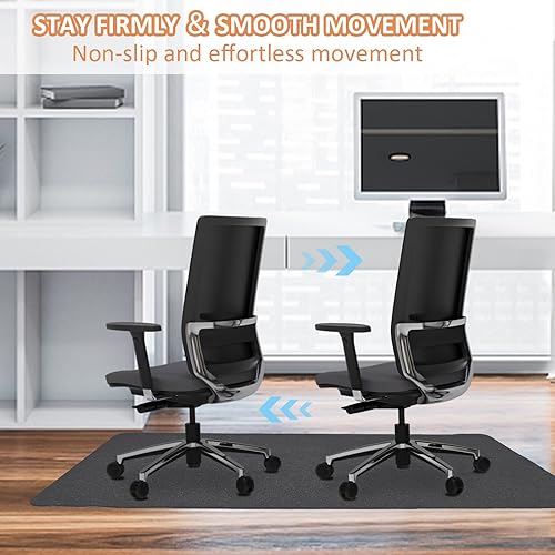 Miniatura 2 de HomeMall Tapete para silla de oficina para suelo de madera dura y azulejos, tapete para silla de computadora, tapete antideslizante para proteger el