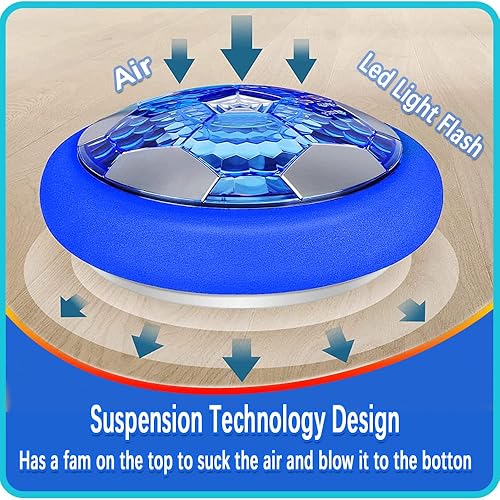 Miniatura 6 de JRD&BS WINLAir - Balón de fútbol flotante con luces LED - Juguetes de fútbol con batería y parachoques de espuma suave para jugar en