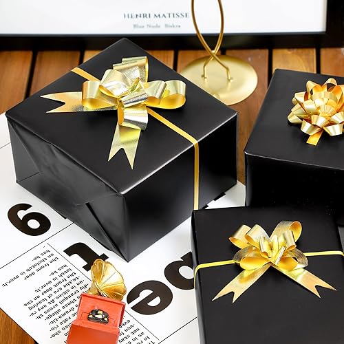 Miniatura 3 de RUSPEPA - Papel de regalo mate negro, rollo de papel de regalo mate de color sólido, perfecto para bodas, cumpleaños para hombres, Navidad, baby