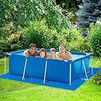 Vista 4 de Paño rectangular de suelo para piscinas sobre el suelo, plegable, impermeable, protector de suelo para piscinas/piscinas inflables para niños, 116 x