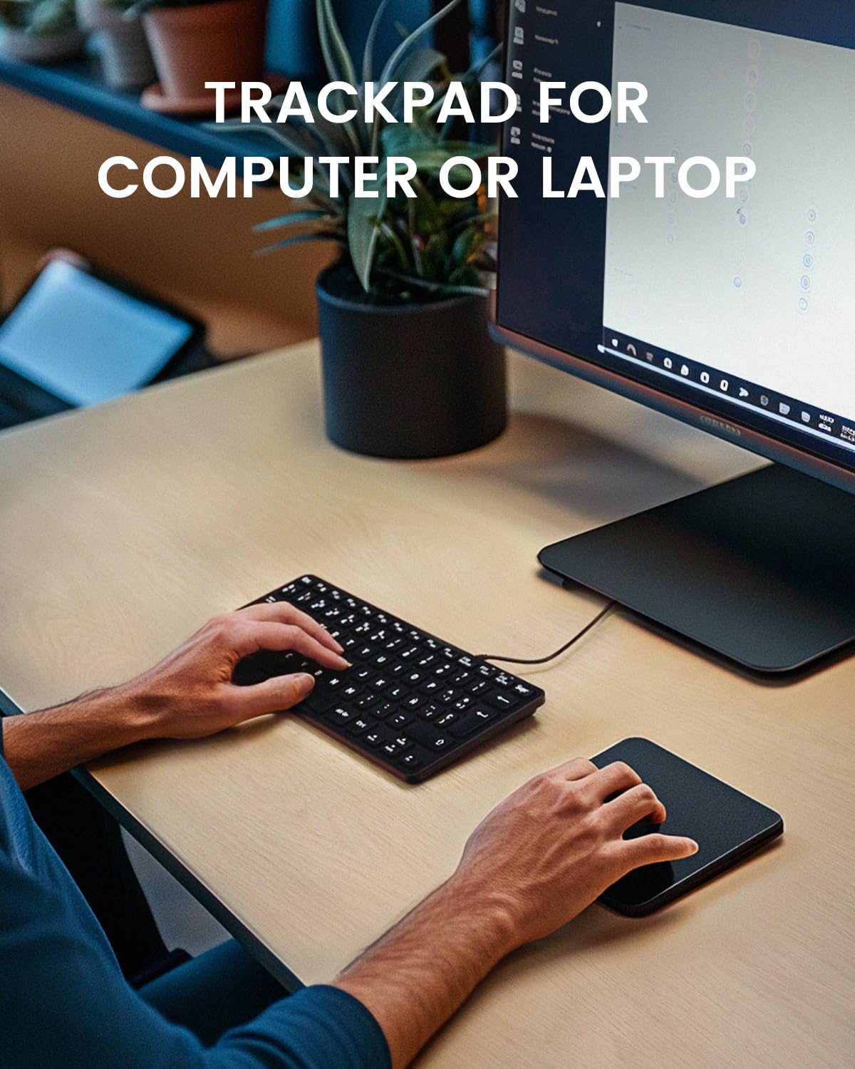 Perixx PERIPAD-706 [Firmware Updated] Wireless Slim Touchpad for Windows System - Multi-Device Bluetooth and 2.4G RF Connectivity - Rechargeable via USB-C - Large Size 5.31x4.57x0.55 Inches - Black