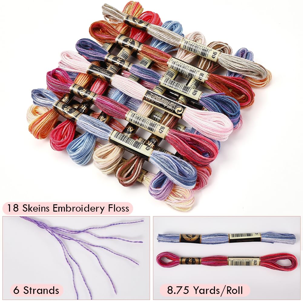 CABODYALS Lot De 10 écheveaux De Fil à Broder En Vrac - 6 Brins Colorés Pour Bracelet D'amitié - Fil En Polyester Pour Point De Croix - Pour Couture, Fabrication De Bracelets