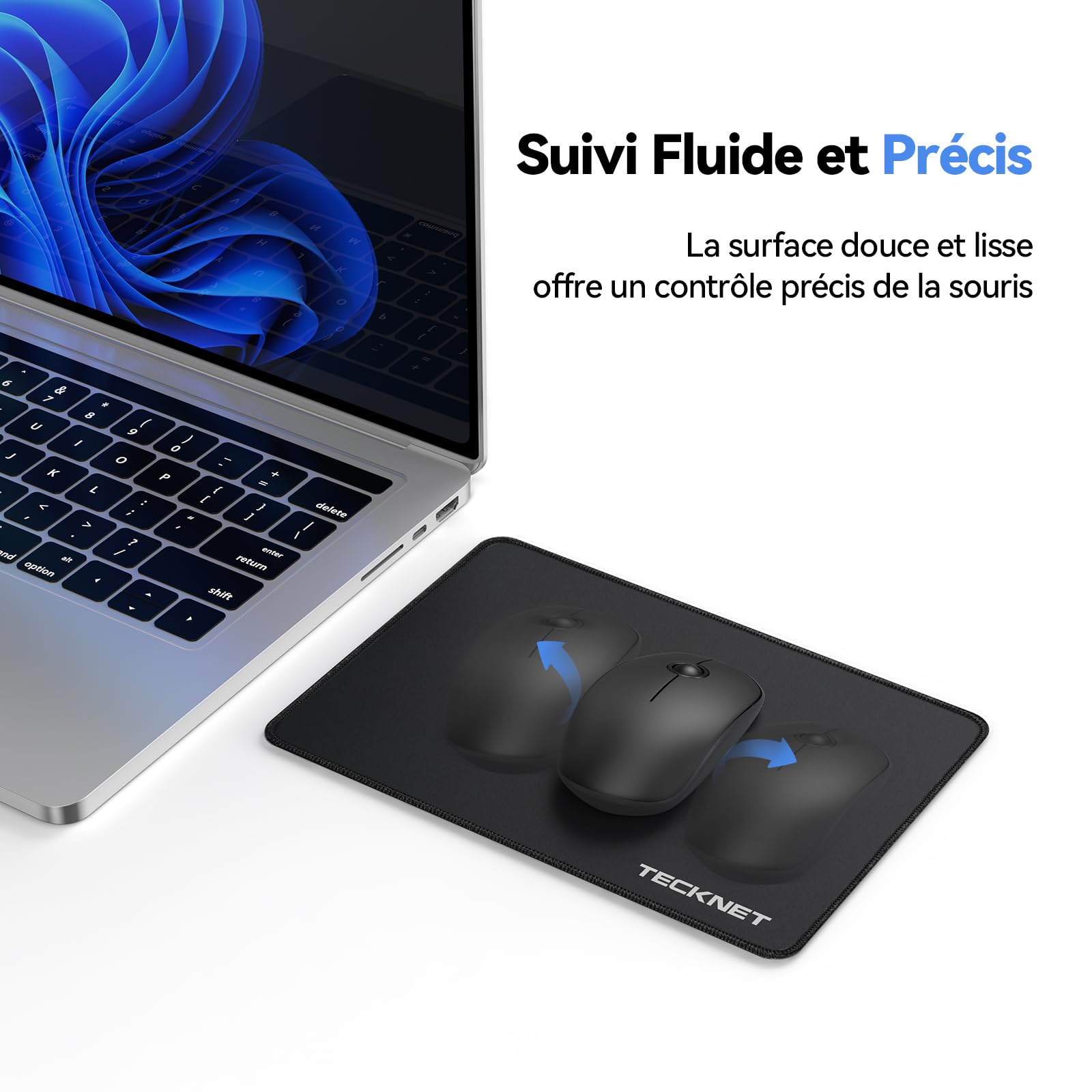 Lot De 3 Tapis De Souris Fins Et Lisses-Surface Imperméable