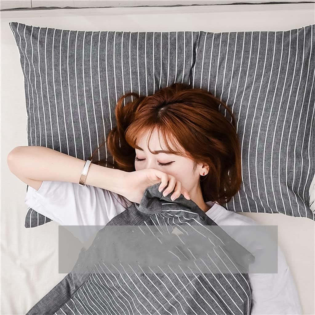 Solid Color Plaid Pillow Case Water Wash Cotton Sofa Home Decor Decorative 47cmx74cm Fashion Pillows Covers(Style I)