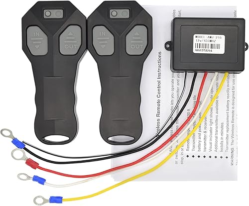 Miniatura 8 de Kit de control remoto inalámbrico de recuperación de 75 pies para Jeep, camión, ATV, SUV, automóvil DC 9-30V 434MHZ, interruptor de auricular