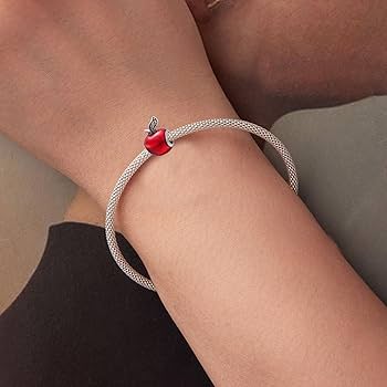 PANDORA シルバー　ブレスレット　チャーム　6個付　馬　りんご　プレゼント PANDORA シルバー ブレスレット チャーム 6個付 馬 りんご プレゼント