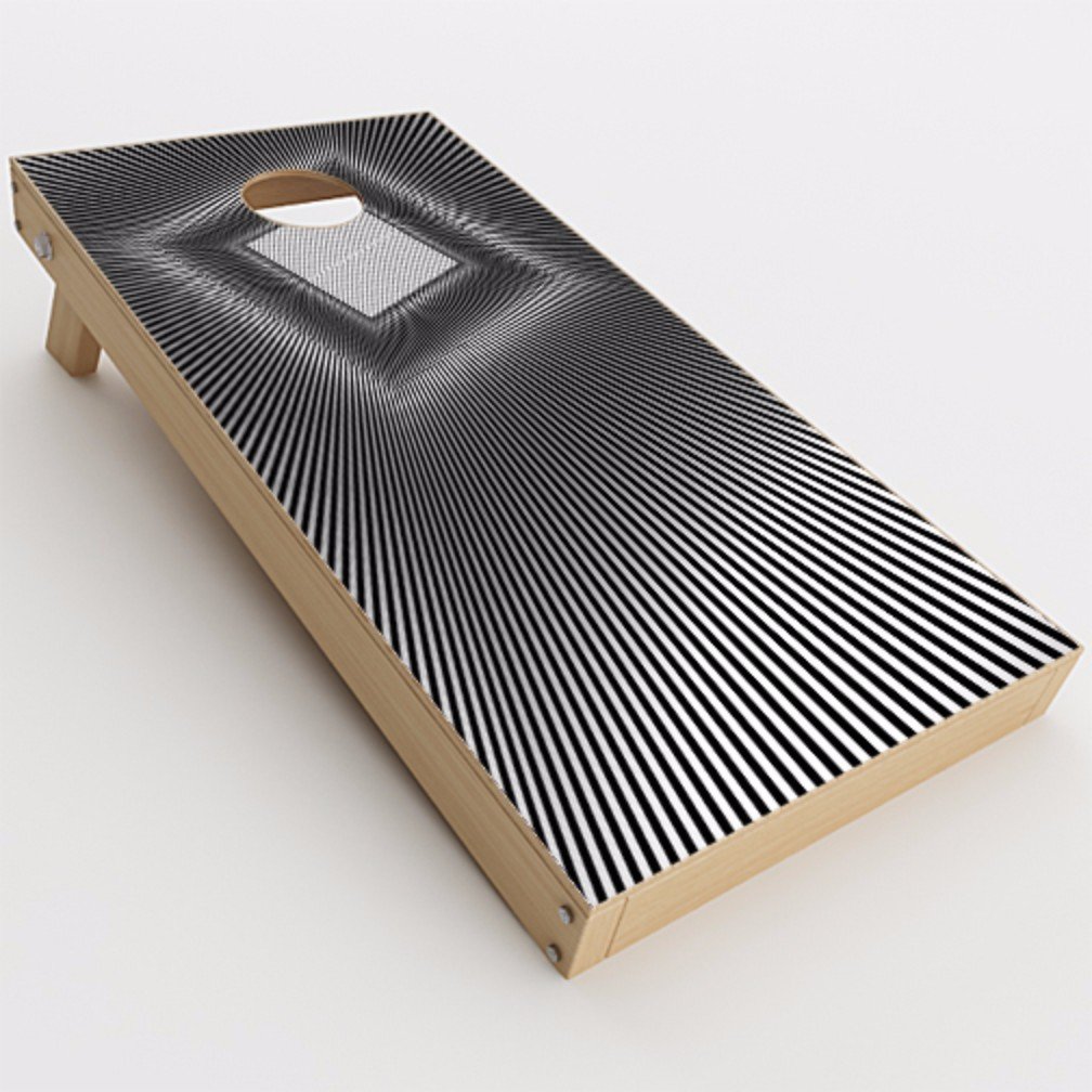 itsaskin1 Skin Decal Vinyl Wrap for Cornhole Game Board Bag Toss (2xpcs.) / Abstract Lines and Square