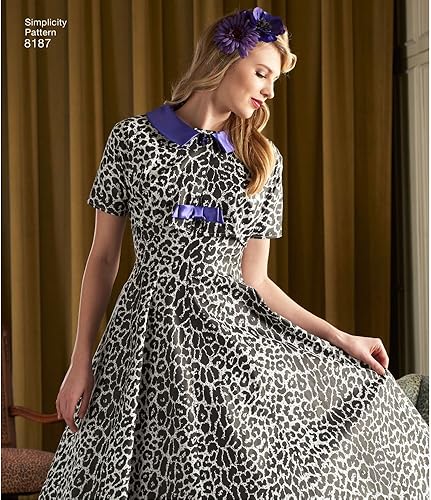 Miniatura 7 de Simplicity Karen Fleish Designs 8187 - Vestido y chaqueta recortada para disfraz de Halloween, patrones de costura para mujer, tallas R5 (14-22)