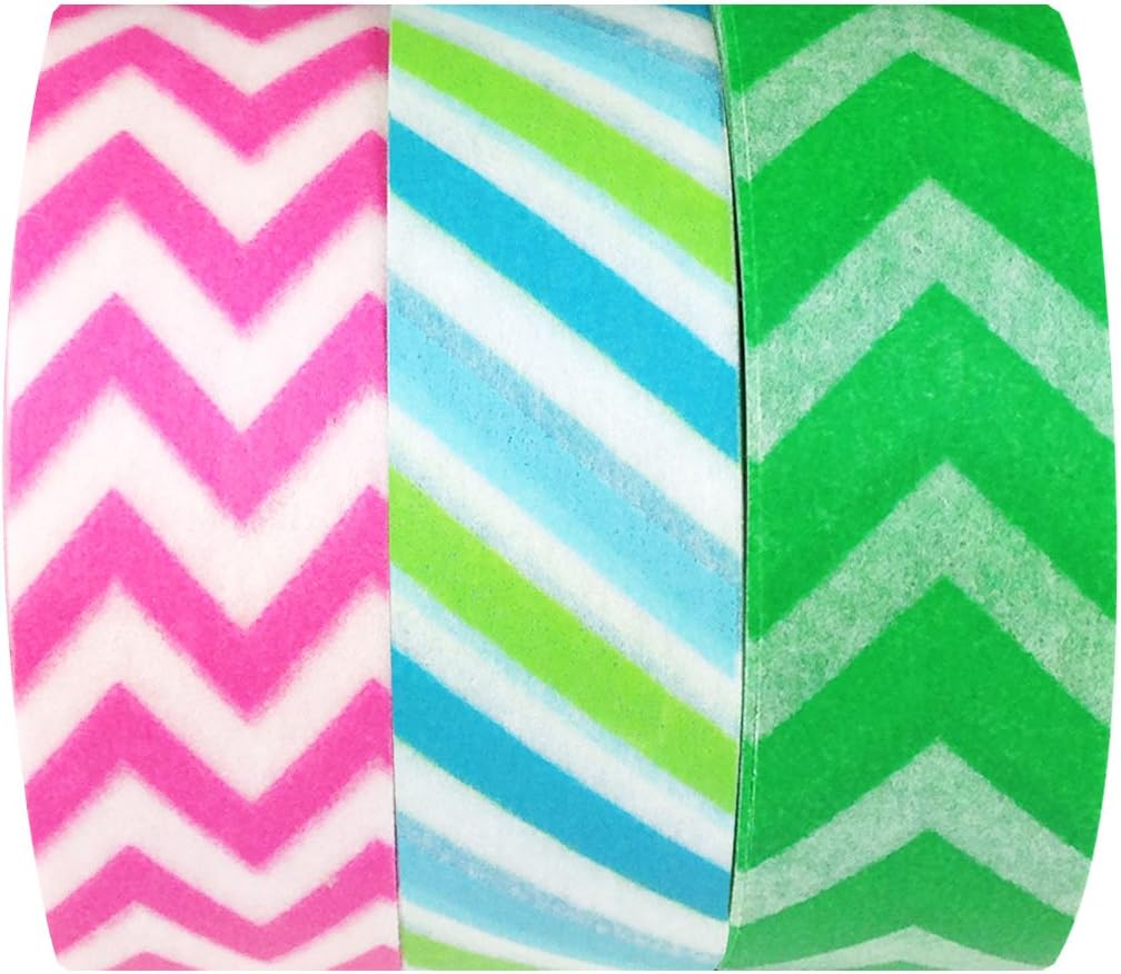 AllyDrew Colorful Lines Japanese Washi Masking Tape (Set of 3)