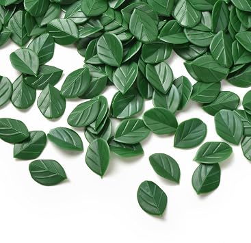 Artificial Mint Leaves, 400 Pcs Artificial Green Leaves Cabochons Fake Single Leaf for DIY Crafts Cake Ice Wedding Photograph Props