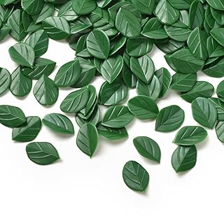 Artificial Mint Leaves, 400 Pcs Artificial Green Leaves Cabochons Fake Single Leaf for DIY Crafts Cake Ice Wedding Photograph Props
