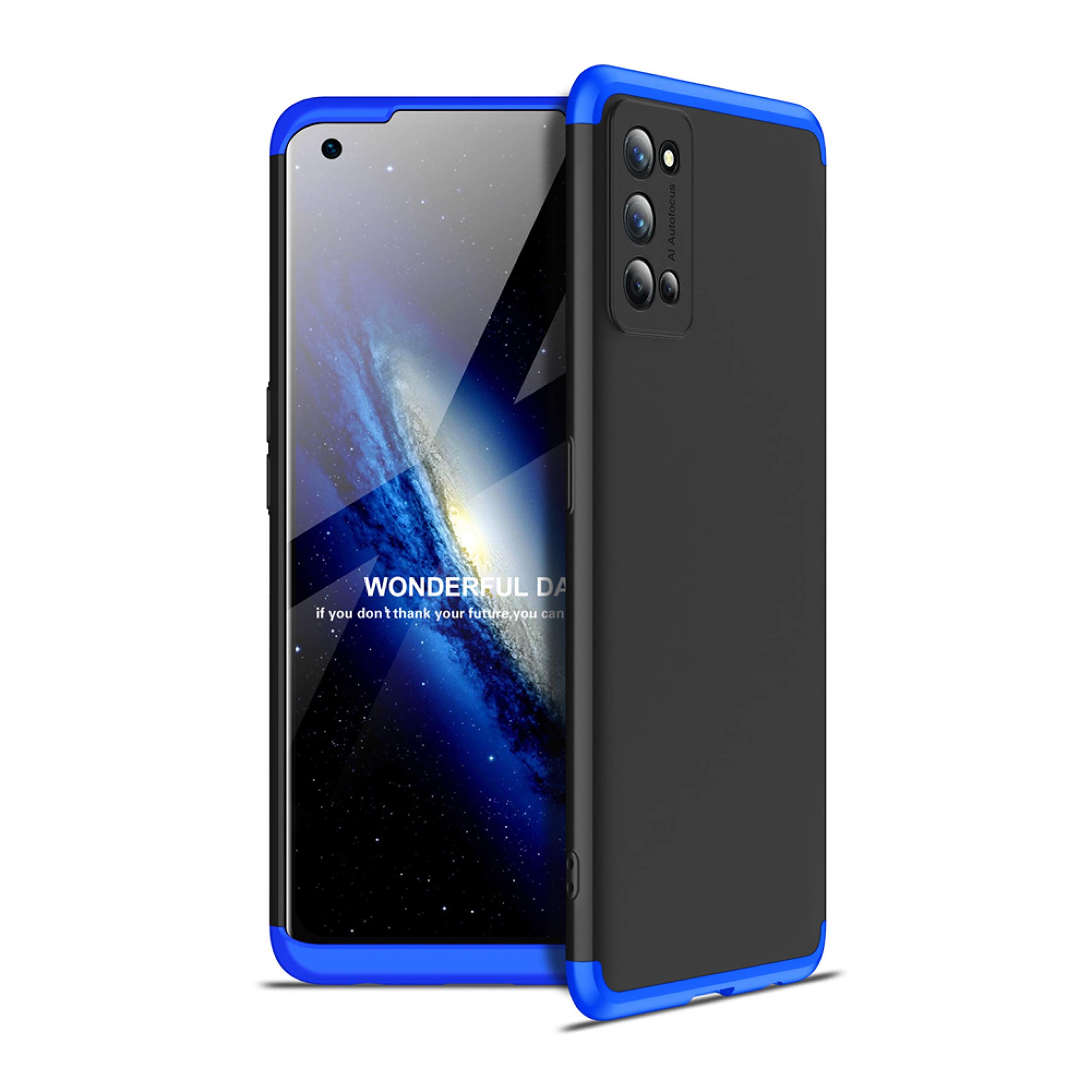 Spazy Case® Realme 7 Pro Cover Case Ull Body 3 in 1 Slim Fit Complete 3D 360 Degree Protection Hybrid Hard Bumper Back Case Cover for Realme 7 Pro (Black & Blue) (B08KJKZMBR) Amazon Price History, Amazon Price Tracker