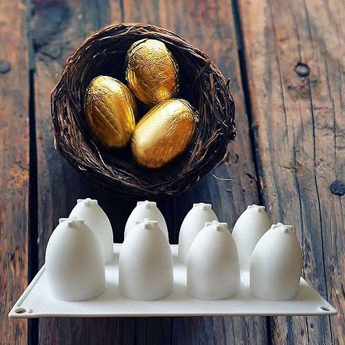 Miniatura 4 de Molde de silicona para huevos de Pascua 3D MoldFun para pastel de mousse, mantequilla de maní, chocolate, dulces, gelatina, pasteles, magdalenas,
