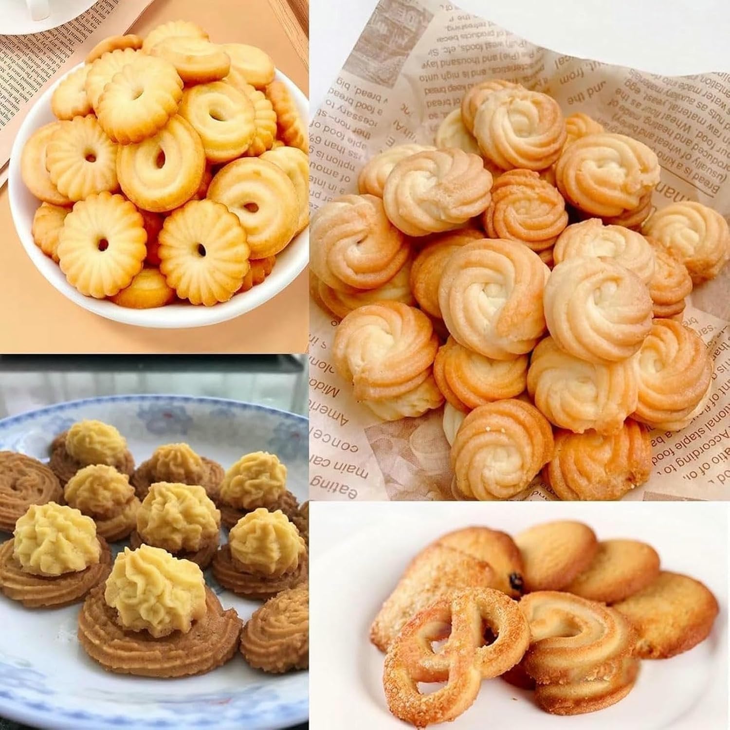 Automatic Cookies Making Machine Automatic Cookies Making Machine,180W Biscuit Form Maker with 8 Replaceable Nozzles 6 Cookie,Electric Press