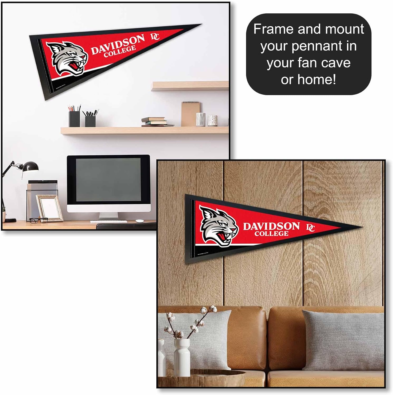 Davidson Wildcats Wordmark Logo Pennant Banner Flag
