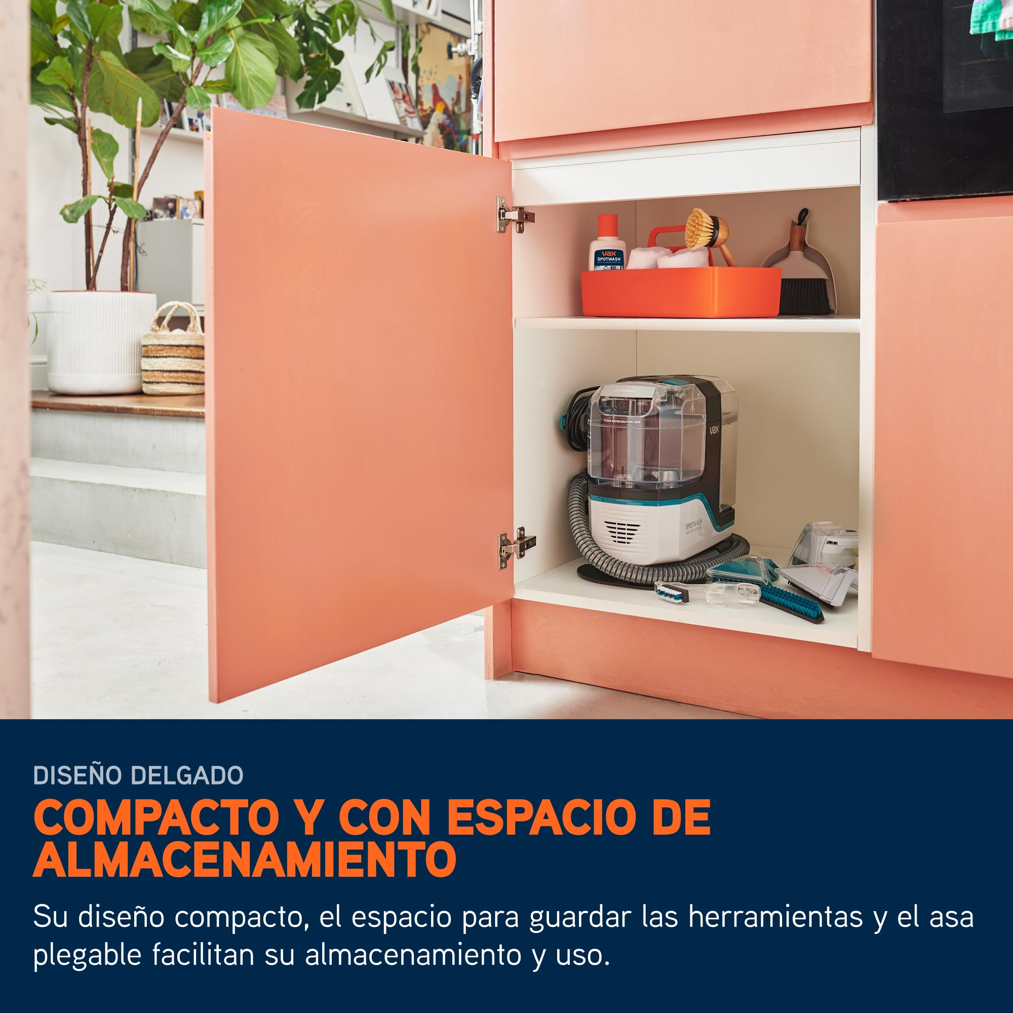 Limpiador quitamanchas Vax SpotWash Max Pet-Design, potente quitamanchas para alfombras y tapicerías con tecnología SpinScrub, depósito XL, limpieza profunda para mascotas, sofás