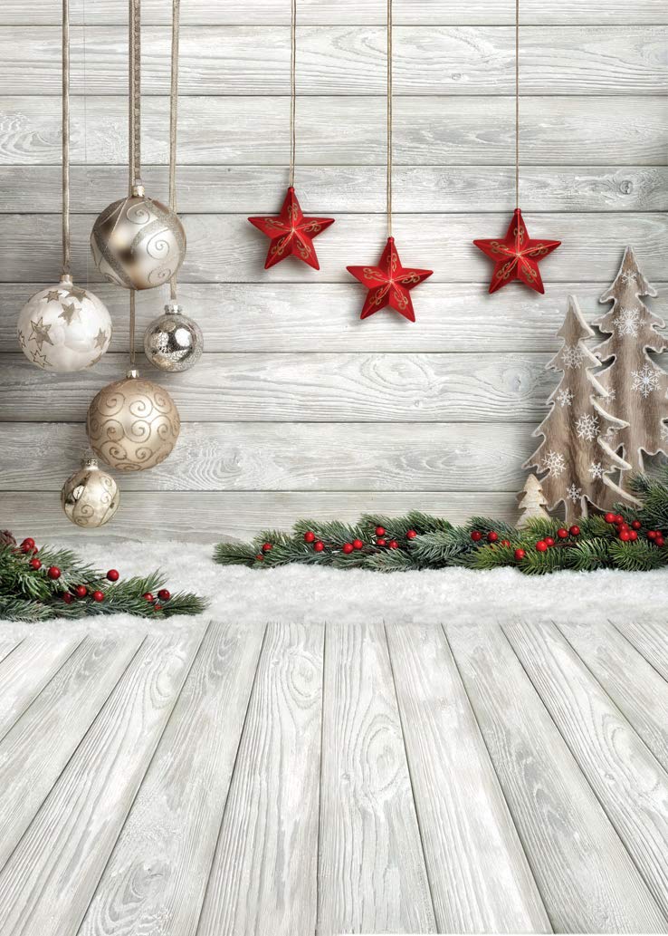 AIIKES 10x10FT Weihnachtsfotografie-Hintergrund – Weihnachtskamin-Thema Auf Vinyl, Für Foto-Shootings Und Deko