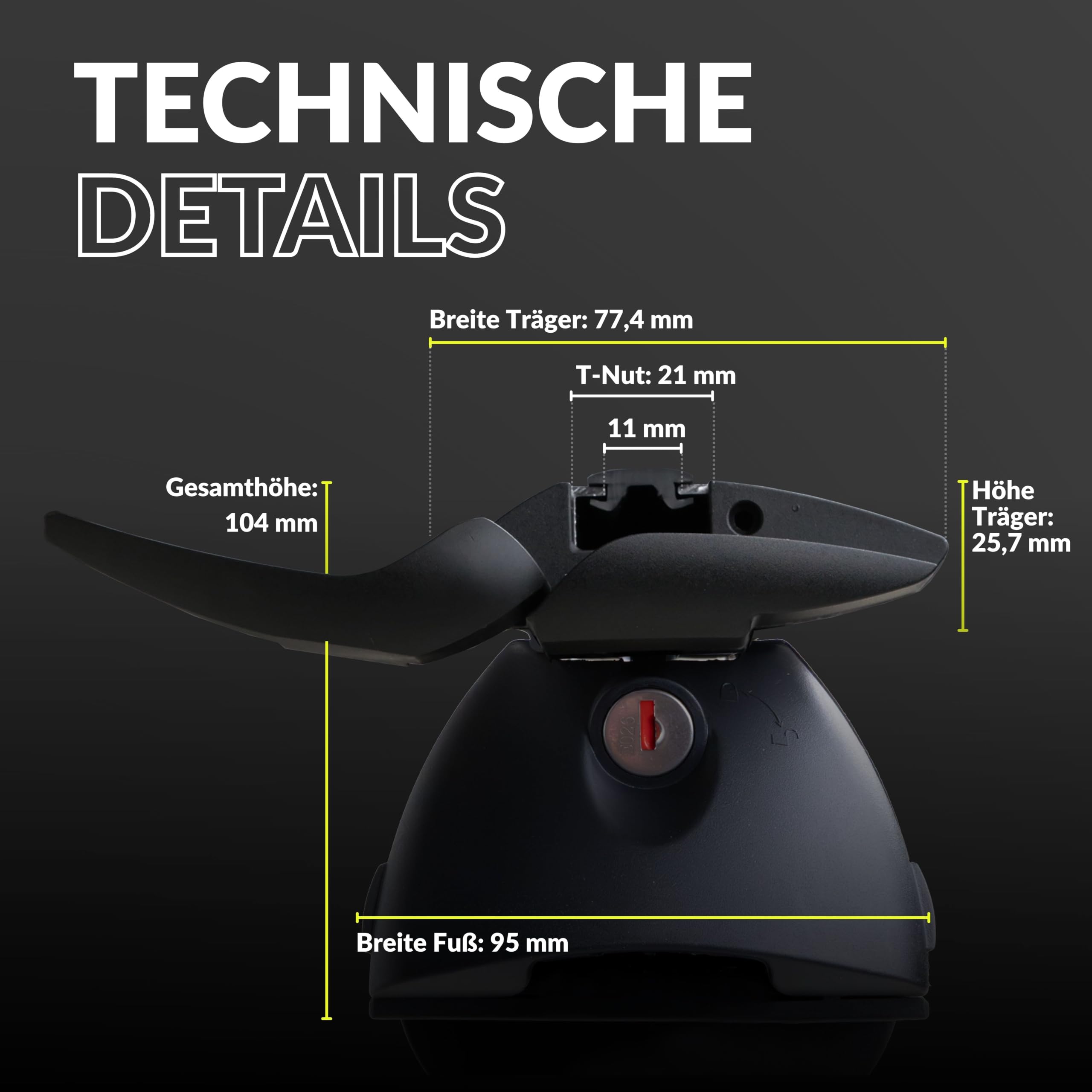 Owen Dachträger 3.0 Pro Schwarz 120cm - für geschlossene & bündige Reling | 90 kg Tragkraft | 2 min Montage | Geprüft nach DIN 75302 |Top-Performance Relingträger für Ihr Auto