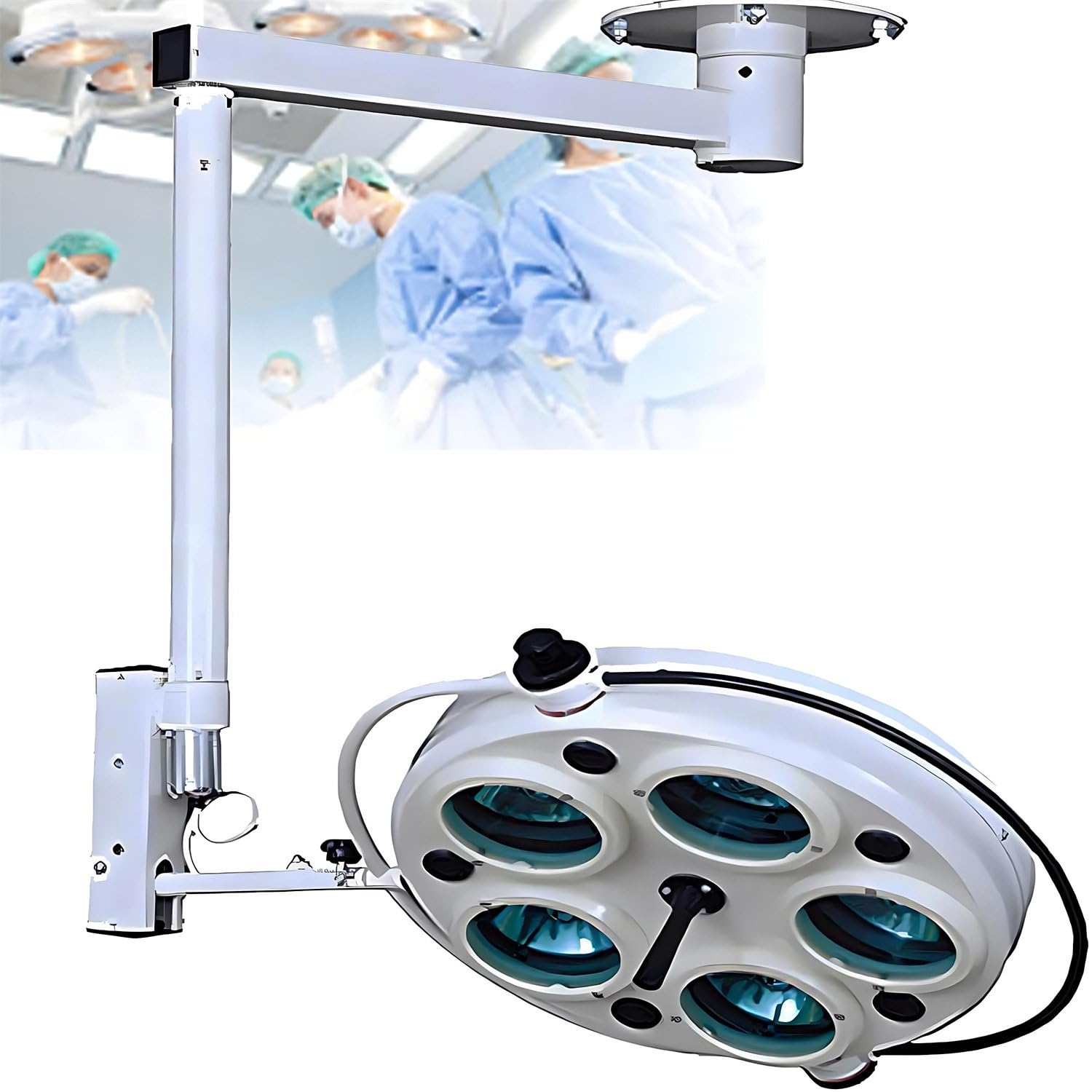 Lámpara Led 25 W para Estomatología, Luz Fría Sin Sombras, Lámpara Quirúrgica Pared, Rotación De 360 ​​Grados, Temperatura Color Ajustable, para Cirugía Dental, Otorrinolaringológica