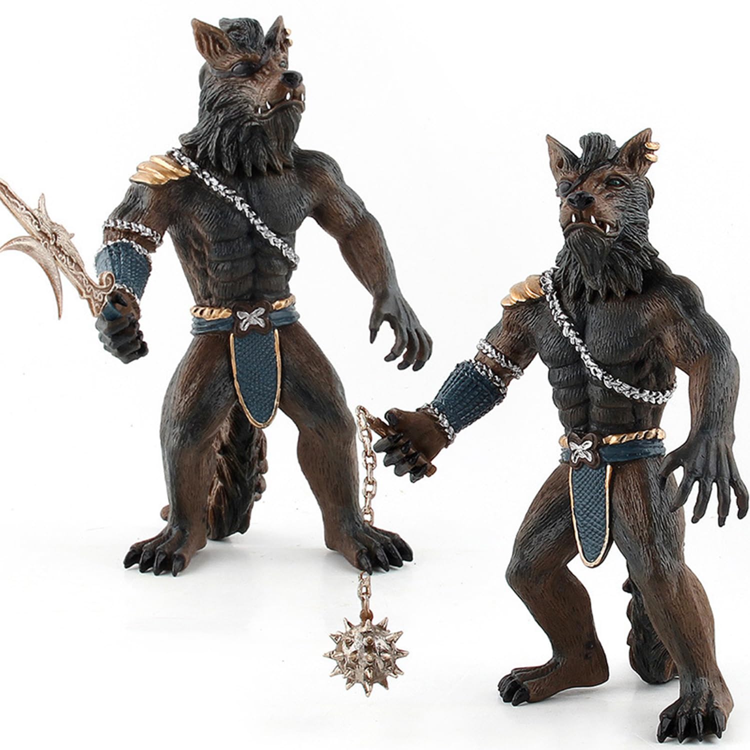 Werwolf Krieger Spielzeug, Wildtier Modellspielzeug, Mythischer Werwolf Krieger, Mythische Tiere, Handgefertigte Ornamente, Kindergeschenke