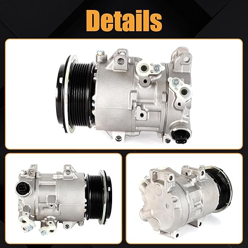 Miniatura 7 de Compresor de aire acondicionado con embrague para Toyota Camry 2007-2009 2.4L RAV4 2006-2008 2.4L CO 11178JC 8831006240 8831042270 CO 11178JC