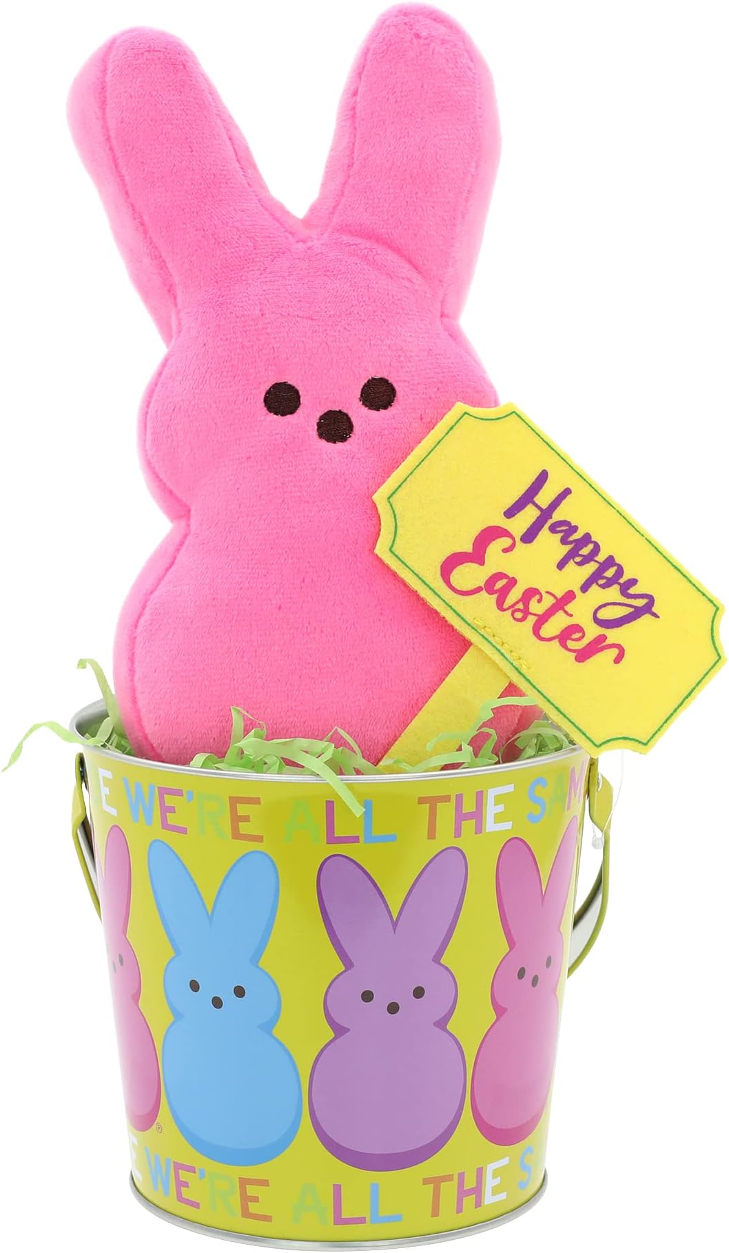 Animal Adventure9-10.5 INCH Easter Soft Plush Peeps® in TIN Bucket | Pink