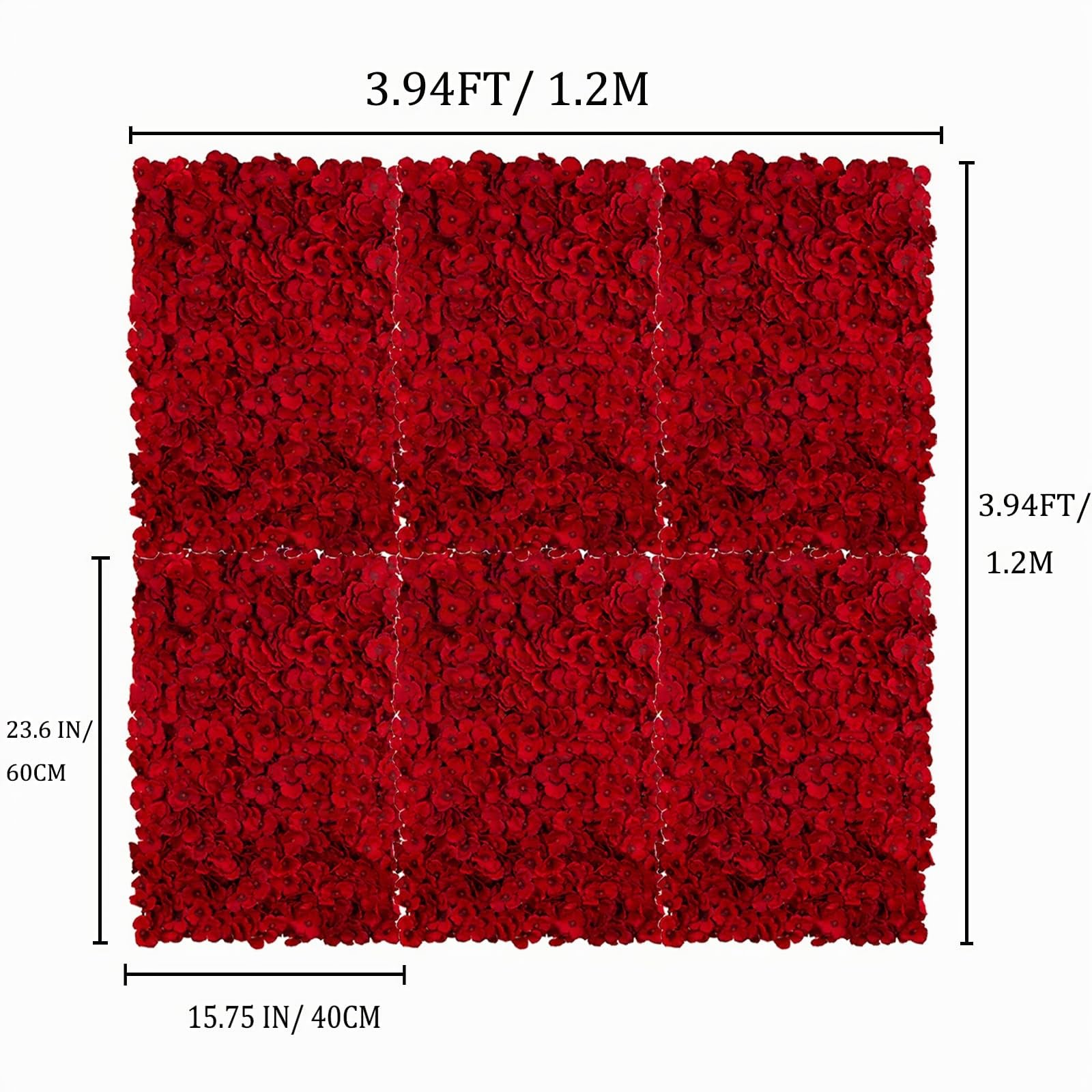 Künstliche Blumen Wand Kunstblumen Deko: Blosmon 6 Stück Rot Blumengestecke Blumenwand Hortensien Dekoblumen Unechte Seidenblumen Gesteck Fuer Hochzeit Balkon Garten Wohnzimmer Tisch Wanddeko | Blumengestecke Blumenwand Dekoblumen, Unechte Seidenblumen Ge