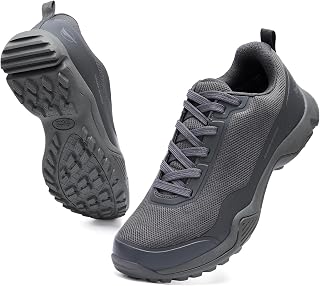Men's Waterproof Hiking Shoes Lightweight Approach Trekking Comfortable Backpacking Boots Non Slip Work Shoes Outdoor Camping Travel Sneakers