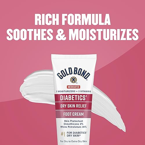 Miniatura 9 de Gold Bond Ultimate Diabetics Dry Skin Relief Foot Cream 34 oz Soothes Skin Discomfort