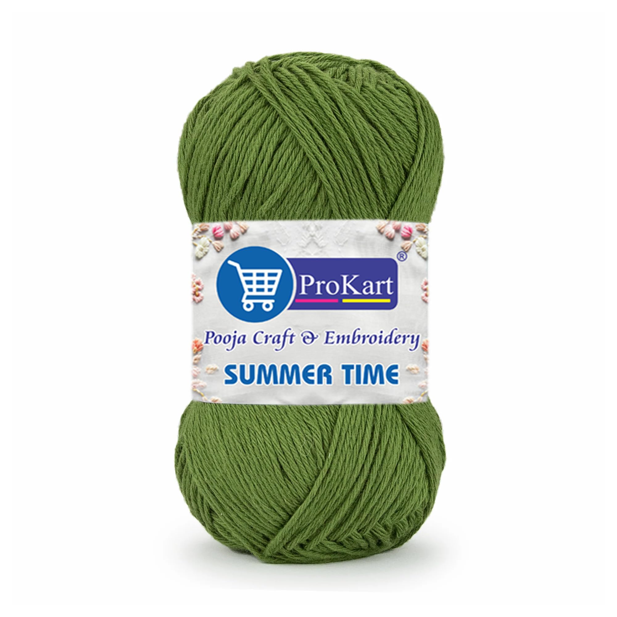 ProKart - Summer Time Woolen Yarn 50g | Fine Weight Hand Knitted and Soft Yarn for Sweater, Scarf, Hat, Baby Clothes, Baby Sports, Purse, Gift Bags & DIY Craft Accessories Projects | Green Leaf-image-14