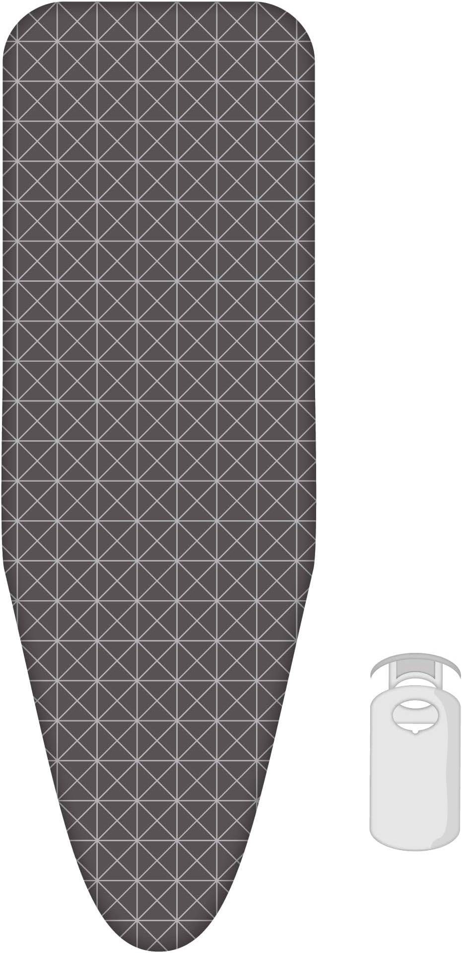 Premium Ironing Board Cover Classic 2 layers - Extra vapour permeable - Size S/M MAX. 42 x 125cm - Includes 3MM foam layer for optimal ironing comfort